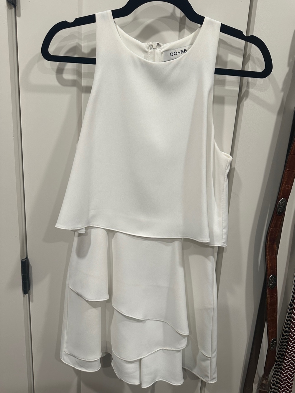 DO+BE White Layered Sleeveless Romper